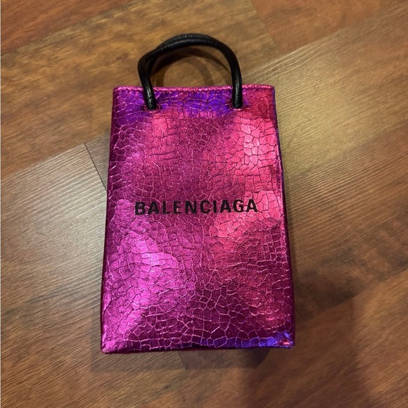Balenciaga Handbags - Balenciaga Metallic Pink Mini Bag
